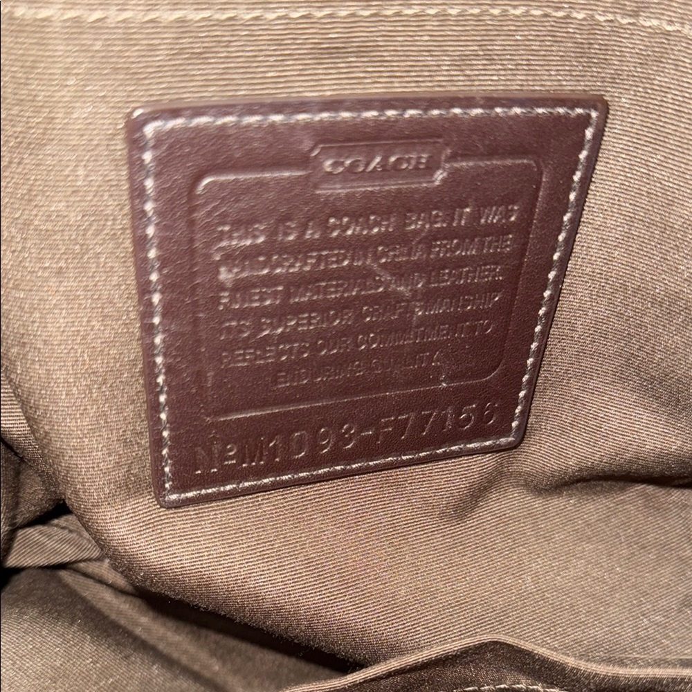 Coach Brown and Tan Signature Tote Bag - Picture 3 of 3